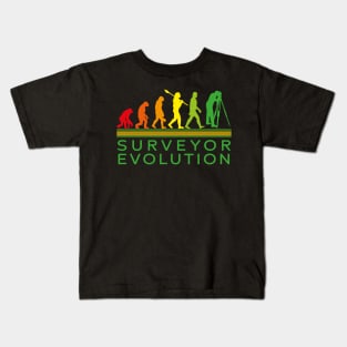 Surveyor evolution from ape to surveyor Kids T-Shirt